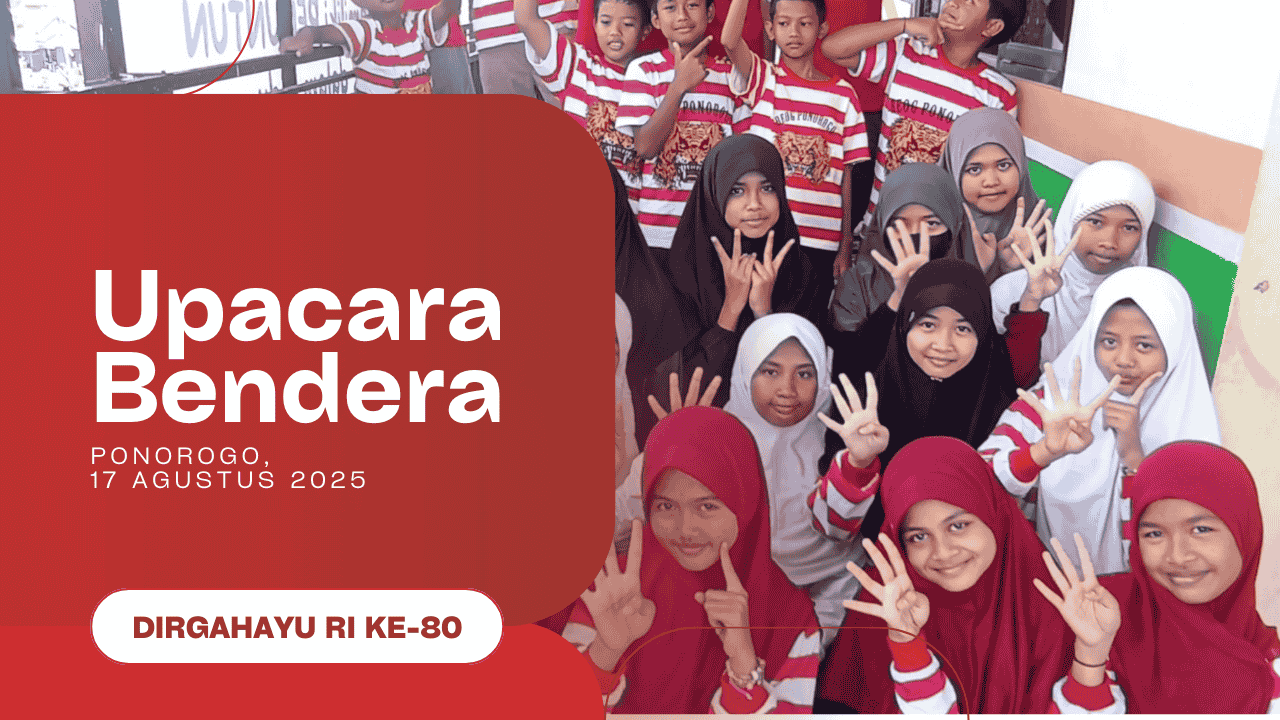 MI Ponorogo MisterQu Gelar Upacara HUT RI ke-80