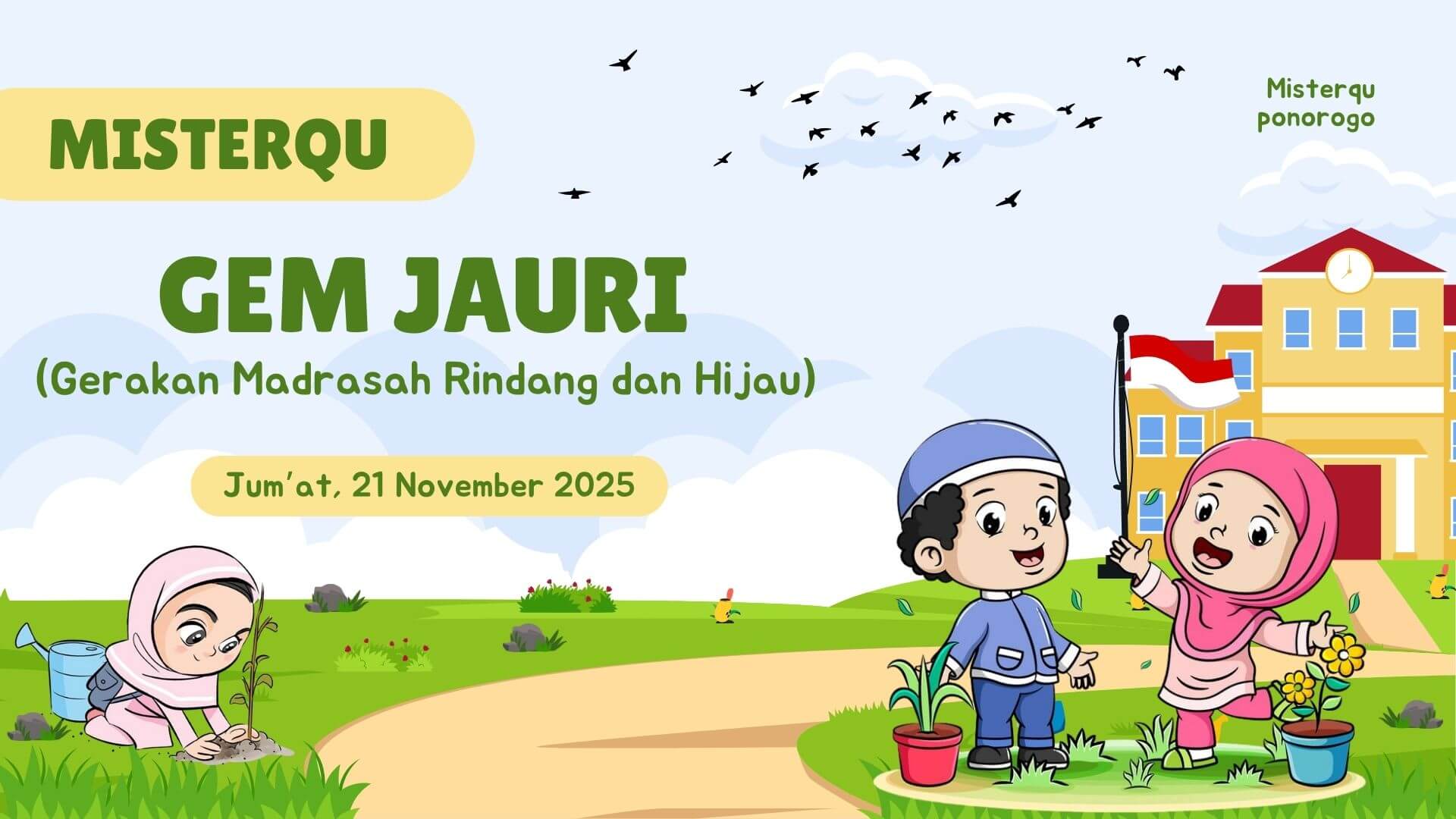 Gem Jauri MisterQu Ponorogo Ajak Siswa Cinta Lingkungan