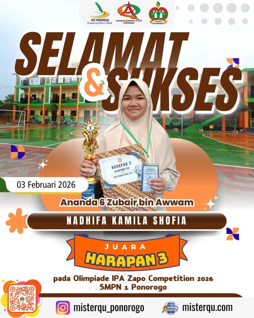 Juara Harapan 3 Olimpiade IPA Zapo 2026 Nadhifa Kamila Shofia